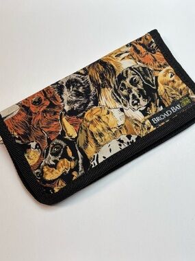 Vintage Broad Bay dog print checkbook wallet
